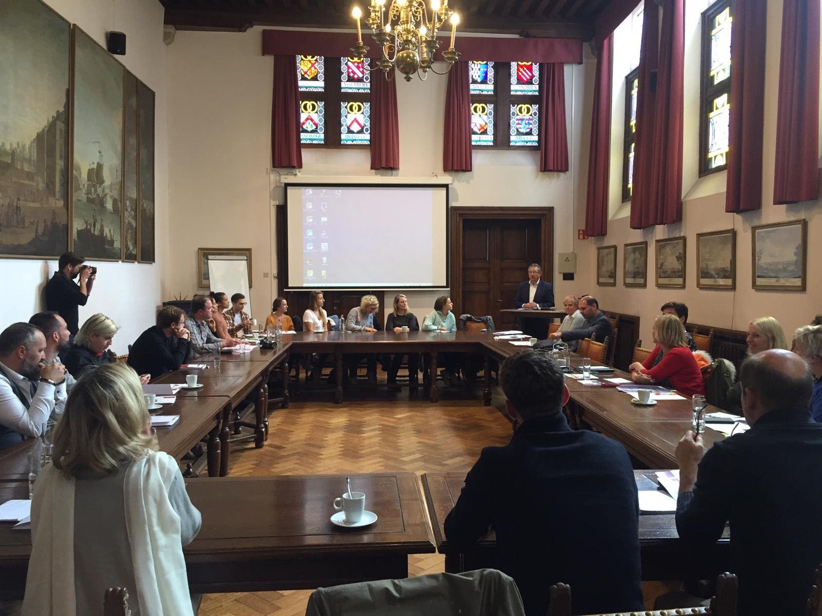 Persconferentie in het Brugse stadhuis